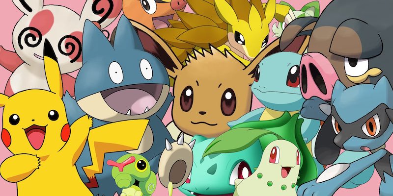 a group of Pokémon together