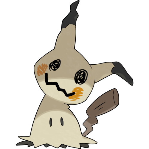 a small Pokémon whose body is completely covered with an old rag with eye holes. it also resembles pikachu.